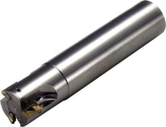 Kyocera - 1-1/4" Cut Diam, 0.394" Max Depth of Cut, 1" Shank Diam, 3-3/4" OAL, Indexable Square Shoulder End Mill - BDMT 11T3 Inserts, Weldon Shank, 90° Lead Angle, Through Coolant - Exact Industrial Supply