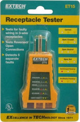 Extech - Receptacle Tester - LED Display - Exact Industrial Supply