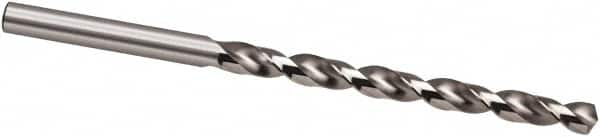 Taper Length Drill Bit: 0.1102″ Dia, 130 ° Bright/Uncoated, RH Cut, Spiral Flute, Straight Shank, Series 219