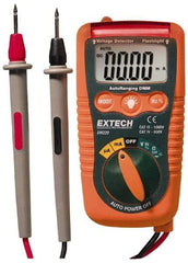 Extech - DM220, CAT IV, 600 VAC/VDC, Digital Auto Ranging Multimeter - 40 mOhm, Measures Voltage, Current, Frequency, Resistance - Exact Industrial Supply