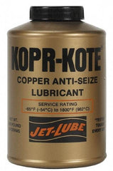 Jet-Lube - 12 oz Aerosol High Temperature Anti-Seize Lubricant - Copper/Graphite, -65 to 1,800°F, Copper/Bronze, Water Resistant - Exact Industrial Supply