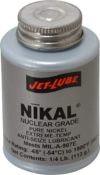 Jet-Lube - 0.25 Lb Can Extreme Temperature Anti-Seize Lubricant - Nickel, -65 to 1,800°F, Gray, Nuclear Grade - Exact Industrial Supply
