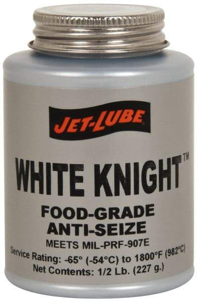 Jet-Lube - 1 Lb Can General Purpose Anti-Seize Lubricant - Aluminum, -65 to 1,800°F, White, Food Grade, Water Resistant - Exact Industrial Supply