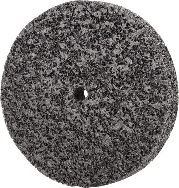 3M - 6" Diam, 1" Face Width, 1/2" Center Hole, Very Coarse Grade, Silicon Carbide Deburring Wheel - Unitized, Hard Density 7 Grade, 7,000 RPM - Exact Industrial Supply