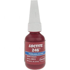 Loctite - 10 mL Bottle, Blue, Medium Strength Liquid Threadlocker - Series 246 - Exact Industrial Supply