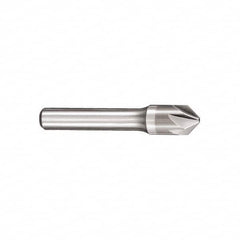 SGS - 3/16" Head Diam, 3/16" Shank Diam, 6 Flute 90° Solid Carbide Countersink - Exact Industrial Supply