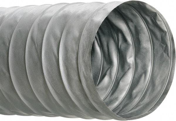Hi-Tech Duravent - 10" ID, 25' Long, PVC Blower & Duct Hose - Gray, 5" Bend Radius, 0.1 In/Hg, 0.6 Max psi, 0 to 250°F, Flame Retarding - Exact Industrial Supply
