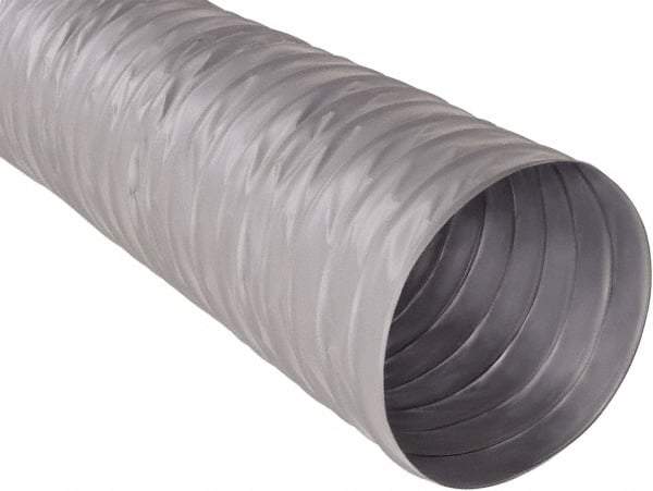 Hi-Tech Duravent - 10" ID, 25' Long, Fiberglass Blower & Duct Hose - Gray, 4.2" Bend Radius, 0.1 In/Hg, 0.6 Max psi, -20 to 250°F - Exact Industrial Supply