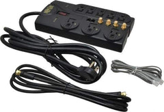 Tripp-Lite - 8 Outlets, 120 Volts, 15 Amps, 10' Cord, Power Outlet Strip - Free Hanging, Keyhole Mount, 5-15P NEMA Configuration, 9.55" Strip, UL1449 3rd Edition - Exact Industrial Supply