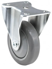 E.R. Wagner - 5" Diam x 1-1/4" Wide x 6-5/16" OAH Top Plate Mount Rigid Caster - Exact Industrial Supply