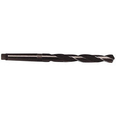 Taper Shank Drill Bit: 1.5469″ Dia, 5MT, 118 °, High Speed Steel Oxide Finish, 16.625″ OAL