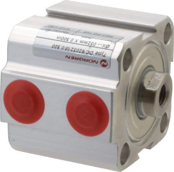 Norgren - 1/2" Stroke x 1-1/4" Bore Double Acting Air Cylinder - 1/8 Port, 5/16-24 Rod Thread, 145 Max psi, 23 to 176°F - Exact Industrial Supply