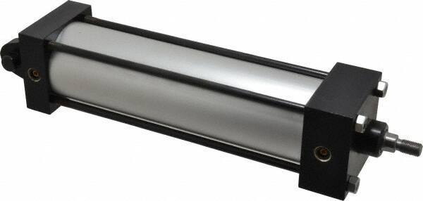Norgren - 8" Stroke x 2-1/2" Bore Single Acting Air Cylinder - 3/8 Port, 7/16-20 Rod Thread, 250 Max psi, -20 to 200°F - Exact Industrial Supply