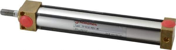 Norgren - 5" Stroke x 3/4" Bore Single Acting Air Cylinder - 1/8 Port, 5/16-18 Rod Thread, 150 Max psi, -20 to 200°F - Exact Industrial Supply