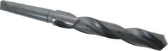 Interstate - 1-15/32", 4MT 118° Point High Speed Steel Taper Shank Drill Bit - Oxide Finish, 7-5/8" Flute Length, 13-1/2" OAL, Spiral Flute - Exact Industrial Supply