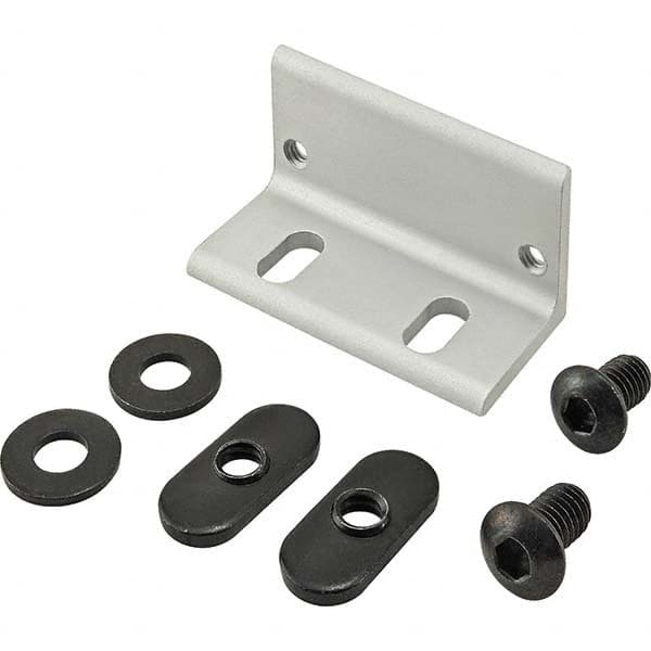 80/20 Inc. - 2" Wide x 1" High x 1" Long Open Shelving Door Catch Bracket - Exact Industrial Supply