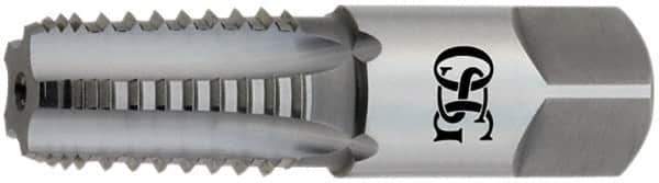 OSG - 1-1/4 - 11-1/2 NPT Thread, 5 Flute Standard Pipe Tap - 4" OAL, 1-3/4" Thread Length, 1-5/16" Shank Diam, Bright Finish, High Speed Steel - Exact Industrial Supply