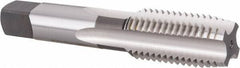 OSG - 1-8 UNC 3B 4 Flute Bright Finish High Speed Steel Straight Flute Standard Hand Tap - Plug, Left Hand Thread, 5-1/8" OAL, 2-1/2" Thread Length, H4 Limit, Oversize - Exact Industrial Supply