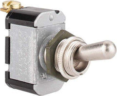 Eaton Cutler-Hammer - SPST Heavy Duty Off-On Toggle Switch - Screw Terminal, Bat Handle Actuator, 1/2 hp at 50 VAC hp, 125/250 VAC & 28 VDC - Exact Industrial Supply