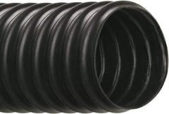 Hi-Tech Duravent - 2-1/2" ID, 28 Hg Vac Rating, 9 psi, Thermoplastic Vacuum & Duct Hose - 25' Long, Black, 2-1/2" Bend Radius, -40 to 250°F - Exact Industrial Supply