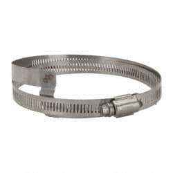 Hi-Tech Duravent - Stainless Steel Hose Clamp - 1/2" Wide x 0.02" Thick, 4-1/4" Hose, 2-3/4 to 4-5/8" Diam - Exact Industrial Supply