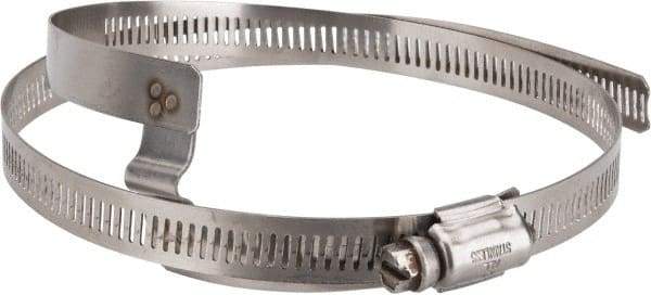 Hi-Tech Duravent - Stainless Steel Hose Clamp - 1/2" Wide x 0.02" Thick, 6-1/4" Hose, 5-1/4 to 6-5/8" Diam - Exact Industrial Supply