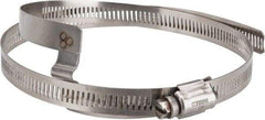 Hi-Tech Duravent - Stainless Steel Hose Clamp - 1/2" Wide x 0.02" Thick, 6-1/4" Hose, 5-1/4 to 6-5/8" Diam - Exact Industrial Supply