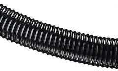 Hi-Tech Duravent - 2-1/2" ID, 30 Hg Vac Rating, 30 psi, Polyurethane Vacuum & Duct Hose - 50' Long, Black, 3" Bend Radius, -65 to 200°F - Exact Industrial Supply