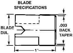 APT - 2-1/16 Inch Diameter, 3/16 Inch Thick, High Speed Steel Auxiliary Pilot Blade - Series D, DX20 Auxiliary Pilot Required - Exact Industrial Supply