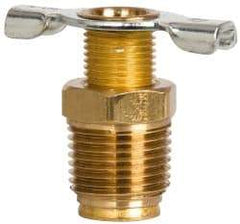 Eaton - Steel External Seat Drain Cock & Shutoff Valve - 3/8 Thread, 150 Max psi - Exact Industrial Supply