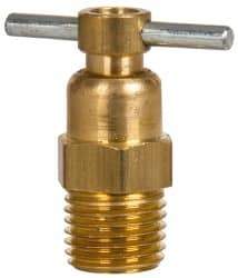 Eaton - Steel Internal Seat Drain Cock & Shutoff Valve - 1/4 Thread, 150 Max psi - Exact Industrial Supply