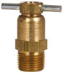 Eaton - Steel Internal Seat Drain Cock & Shutoff Valve - 3/8 Thread, 150 Max psi - Exact Industrial Supply