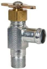 Eaton - 5/8" Pipe, Steel Hose to Pipe Drain Cock & Shutoff Valve - 3/8 Thread, 150 Max psi - Exact Industrial Supply