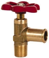 Eaton - 5/8" Pipe, Steel Shutoff Drain Cock & Shutoff Valve - 3/8 Thread, 150 Max psi - Exact Industrial Supply