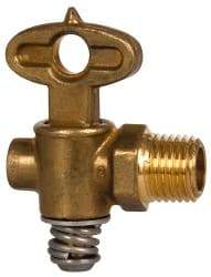 Eaton - Steel Drain Cock & Shutoff Valve - 1/4 Thread, 30 Max psi - Exact Industrial Supply