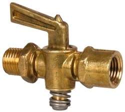 Eaton - Steel Shutoff Drain Cock & Shutoff Valve - 1/4 Thread, 30 Max psi - Exact Industrial Supply