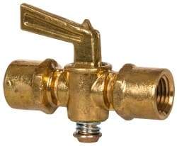 Eaton - Steel Female Pipe Drain Cock & Shutoff Valve - 1/4 Thread, 30 Max psi - Exact Industrial Supply