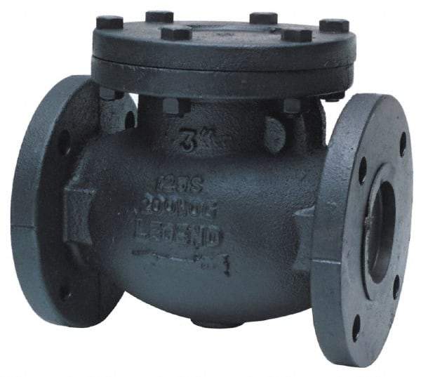 Legend Valve - 3" Cast Iron Check Valve - Inline, Flanged - Exact Industrial Supply