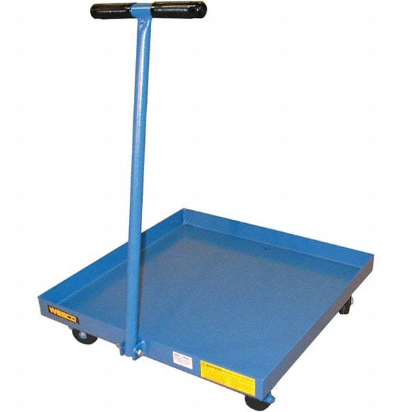 Wesco Industrial Products - 900 Lb Load Capacity, 30 & 55 Gal Drum Dolly - 25-3/4" Wide x 6" High, 4 Steel Wheels - Exact Industrial Supply