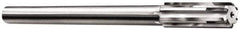 Made in USA - 0.529" Carbide-Tipped 6 Flute Chucking Reamer - Straight Flute, 7/16" Straight Shank, 2" Flute Length, 8" OAL - Exact Industrial Supply