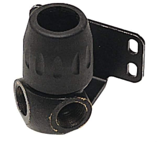 Transair - 1/2 & 1/4 Female NPT, 7/8" ID, Air Hose 90° Two Port Wall Bracket - 232 Max psi, 3-3/16" Long, Plastic - Exact Industrial Supply