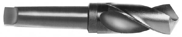 Taper Shank Drill Bit: 2.3125″ Dia, 5MT, 118 °, High Speed Steel Oxide Finish, 12″ OAL, Standard Point, Spiral Flute