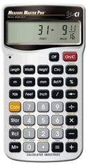 Calculated Industries - 11-Digit (7 normal, 4 Fractions) with Full Annunciators 30 Function Handheld Calculator - 5/8" x 2-1/2" (15.88mm x 63.5mm) Display Size, Silver, LR-44/A76 Powered, 7" Long x 5" Wide x 1" High - Exact Industrial Supply