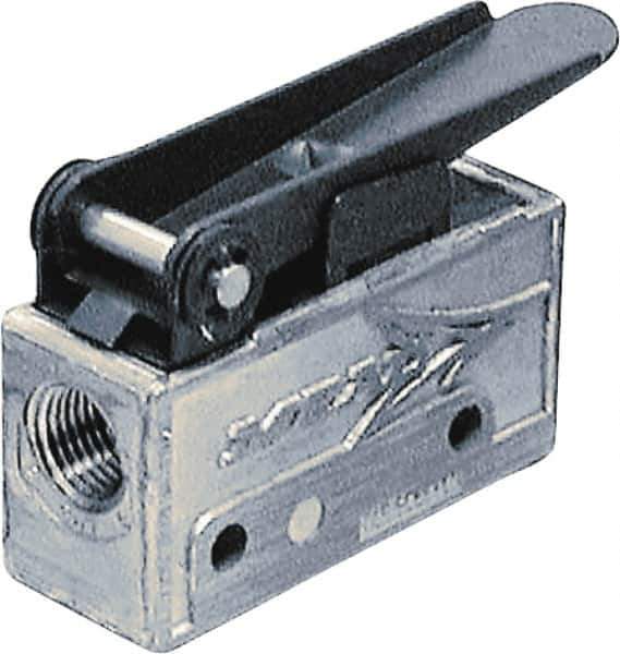 Mead - 0.11 CV Rate, 3 Way Pilot Air Valve - Extended Head Actuator - Exact Industrial Supply