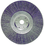 6" Diameter - 1/2-5/8" Arbor Hole - Crimped Stainless Straight Wheel - Exact Industrial Supply