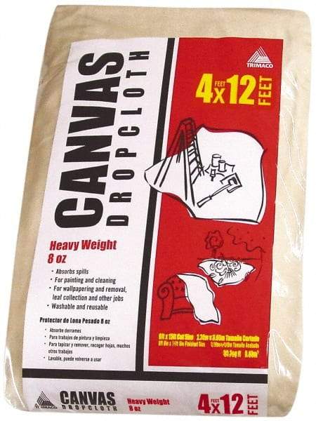 TRIMACO - Heavyweight 8 oz Canvas Drop Cloth - 12' x 4' - Exact Industrial Supply