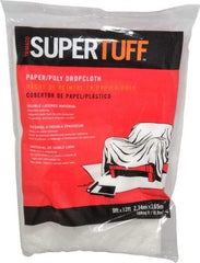 TRIMACO - Medium Weight Paper/Plastic Drop Cloth - 12' x 9' - Exact Industrial Supply