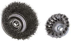 Anderson - 2-3/4" Diam, 5/8-11 Threaded Arbor, Steel Fill Cup Brush - 0.014 Wire Diam, 3/4" Trim Length, 14,000 Max RPM - Exact Industrial Supply