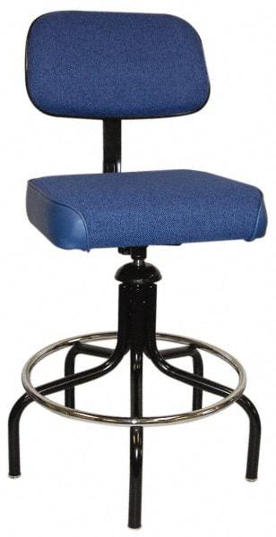 Bevco - Adjustable Chair - Cloth, Vinyl Seat, Royal Blue - Exact Industrial Supply