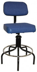 Bevco - Adjustable Chair - Cloth, Vinyl Seat, Royal Blue - Exact Industrial Supply